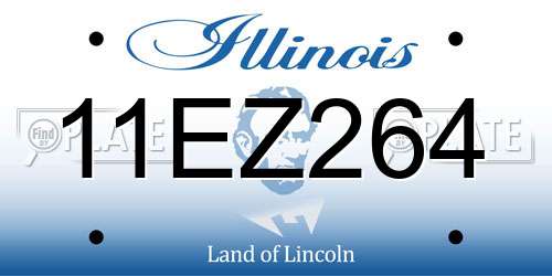 11EZ264 Illinois License Plate