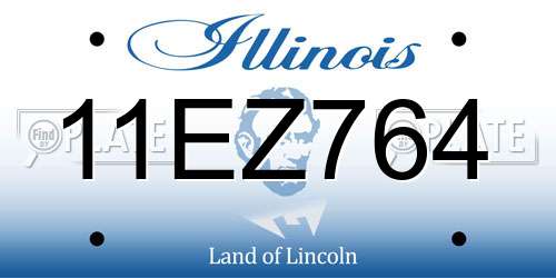 11EZ764 Illinois License Plate