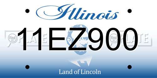 11EZ900 Illinois License Plate