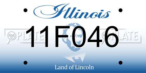 11F046 Illinois License Plate