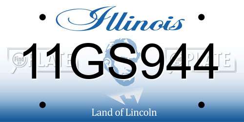 11GS944 Illinois License Plate