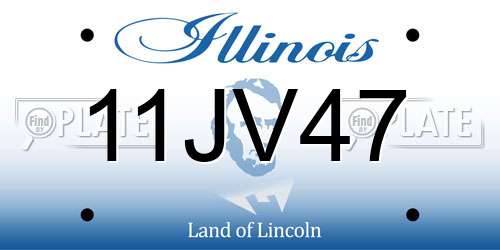11JV47 Illinois License Plate