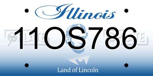 11OS786 Illinois License Plate