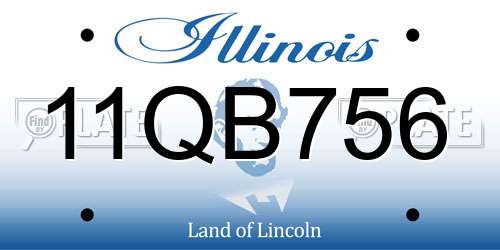 11QB756 Illinois License Plate