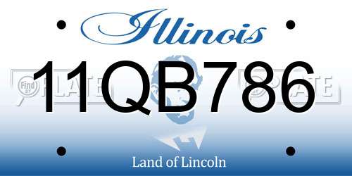 11QB786 Illinois License Plate