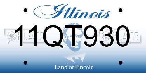 11QT930 Illinois License Plate