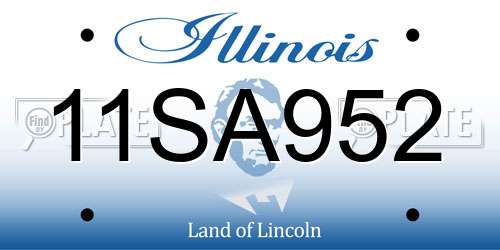 11SA952 Illinois License Plate