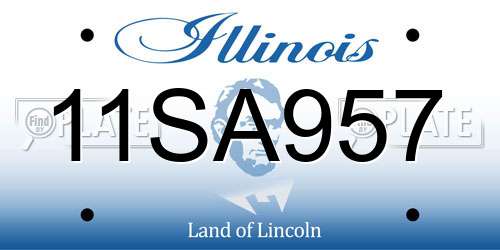 11SA957 Illinois License Plate