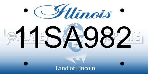 11SA982 Illinois License Plate