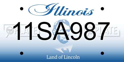 11SA987 Illinois License Plate