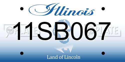 11SB067 Illinois License Plate