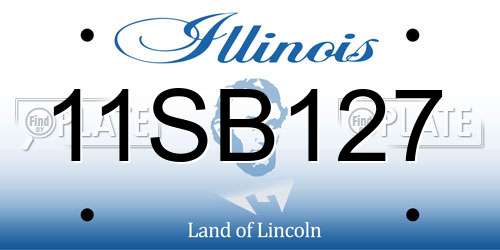 11SB127 Illinois License Plate