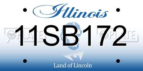 11SB172 Illinois License Plate