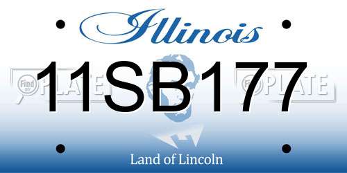 11SB177 Illinois License Plate
