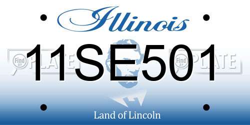 11SE501 Illinois License Plate