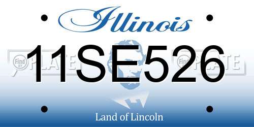 11SE526 Illinois License Plate