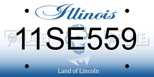 11SE559 Illinois License Plate