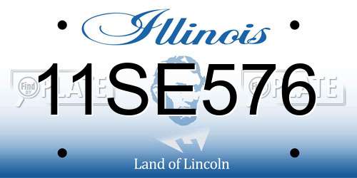 11SE576 Illinois License Plate
