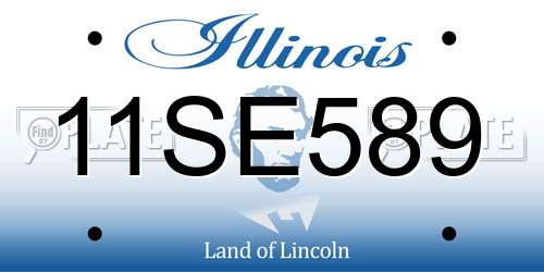 11SE589 Illinois License Plate