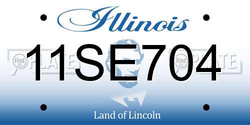 11SE704 Illinois License Plate