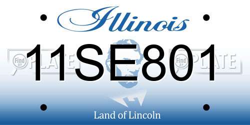 11SE801 Illinois License Plate