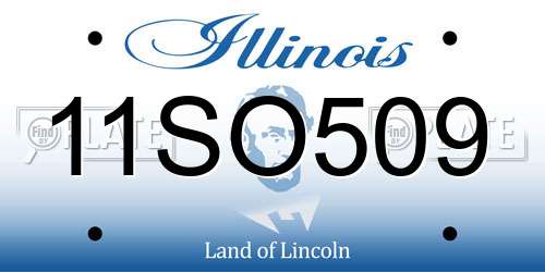 11SO509 Illinois License Plate