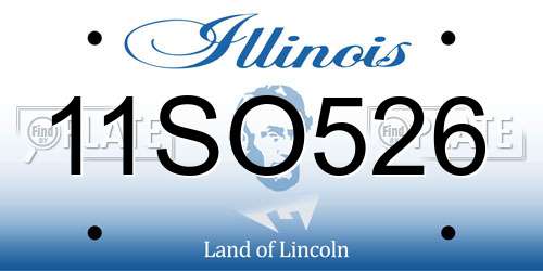 11SO526 Illinois License Plate