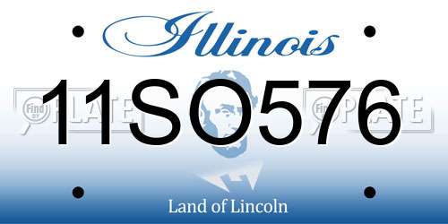 11SO576 Illinois License Plate