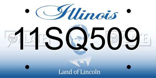 11SQ509 Illinois License Plate