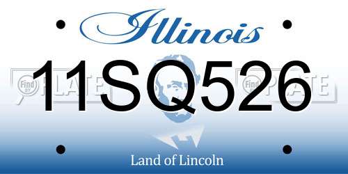 11SQ526 Illinois License Plate