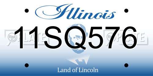 11SQ576 Illinois License Plate