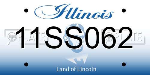 11SS062 Illinois License Plate
