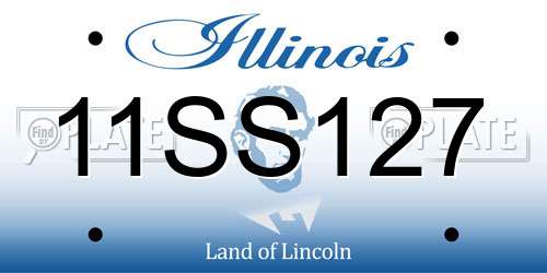 11SS127 Illinois License Plate