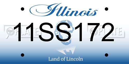 11SS172 Illinois License Plate