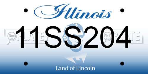 11SS204 Illinois License Plate