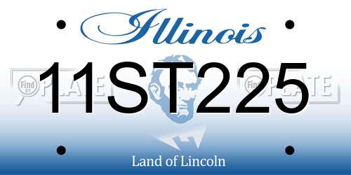 11ST225 Illinois License Plate