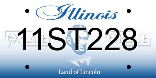 11ST228 Illinois License Plate