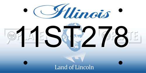 11ST278 Illinois License Plate