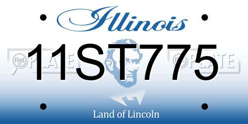 11ST775 Illinois License Plate