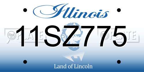11SZ775 Illinois License Plate