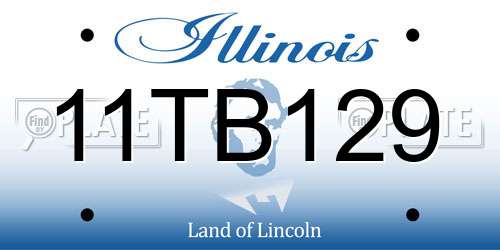 11TB129 Illinois License Plate
