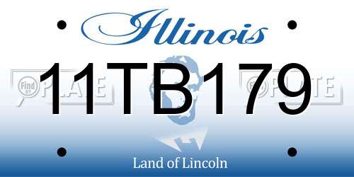 11TB179 Illinois License Plate