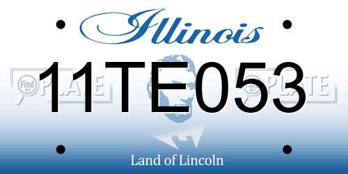 11TE053 Illinois License Plate