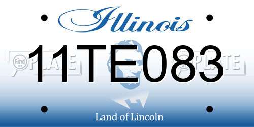11TE083 Illinois License Plate