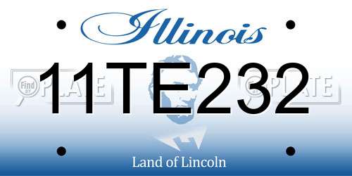 11TE232 Illinois License Plate