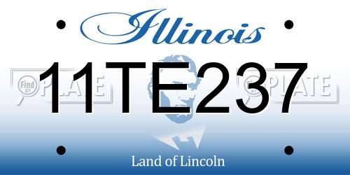 11TE237 Illinois License Plate