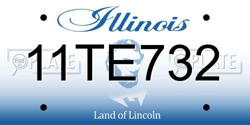 11TE732 Illinois License Plate