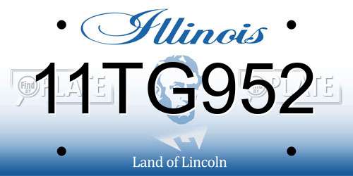 11TG952 Illinois License Plate