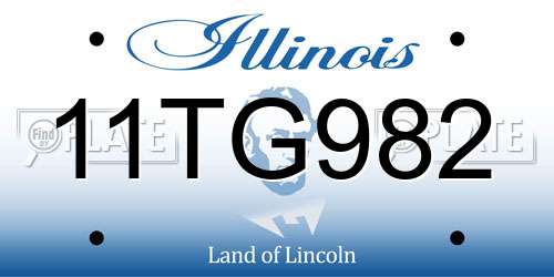 11TG982 Illinois License Plate