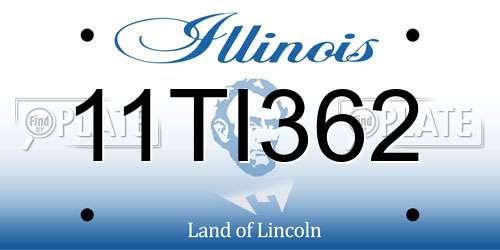 11TI362 Illinois License Plate